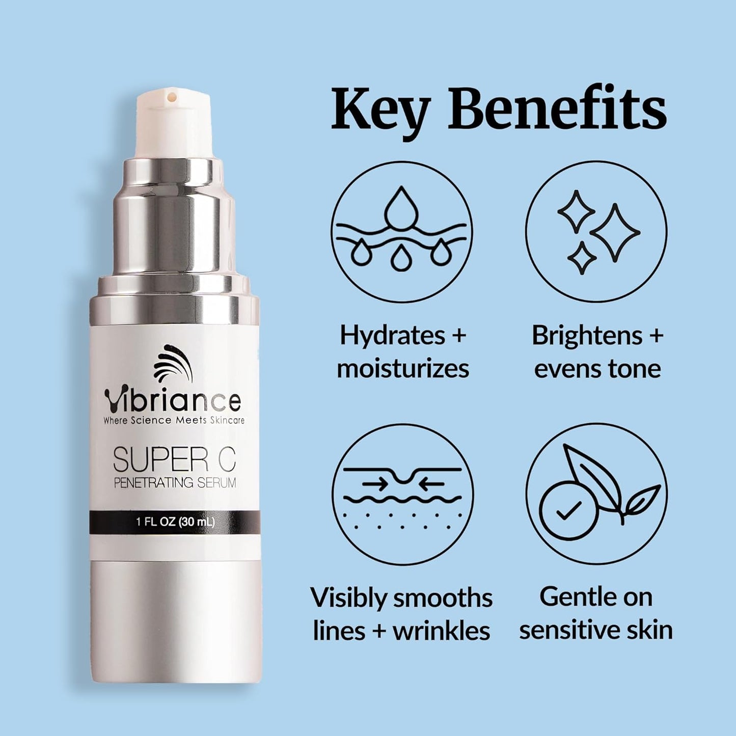 Vibriance Super C Vitamin C Serum for Mature Skin, 1 fl oz